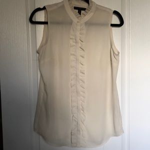 Banana Republic Ruffle Front Sleeveless Shirt